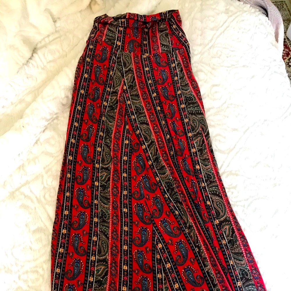 Red Maxi Skirt